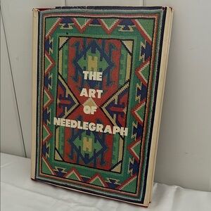 The Art of Needlegraph Decorative Needlepoint Book 70s pattern instruction